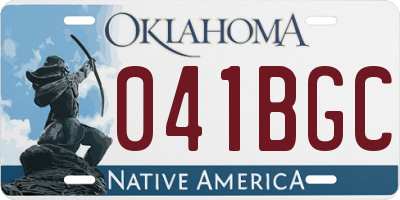 OK license plate 041BGC