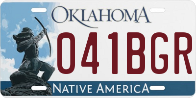 OK license plate 041BGR