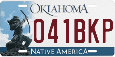 OK license plate 041BKP