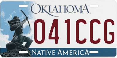 OK license plate 041CCG