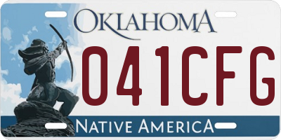 OK license plate 041CFG