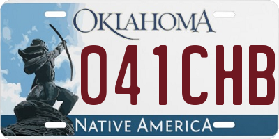 OK license plate 041CHB