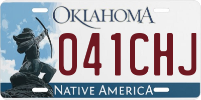 OK license plate 041CHJ
