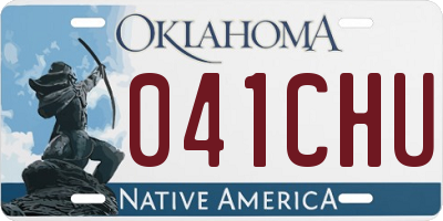 OK license plate 041CHU