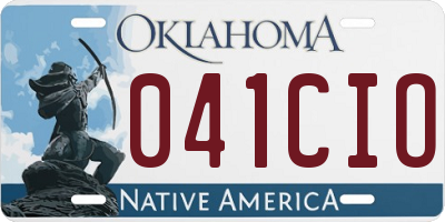 OK license plate 041CIO