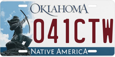 OK license plate 041CTW