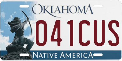 OK license plate 041CUS