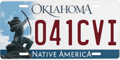 OK license plate 041CVI