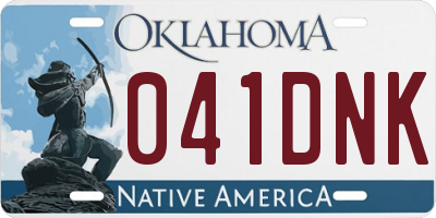 OK license plate 041DNK