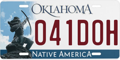 OK license plate 041DOH