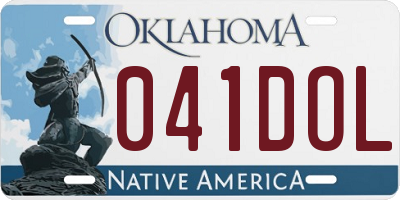 OK license plate 041DOL