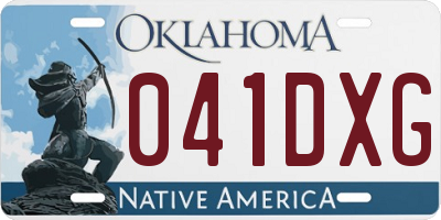 OK license plate 041DXG