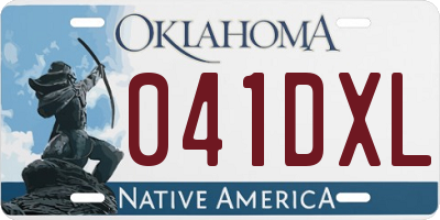 OK license plate 041DXL