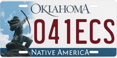 OK license plate 041ECS