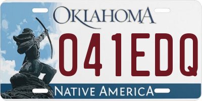 OK license plate 041EDQ