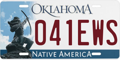 OK license plate 041EWS