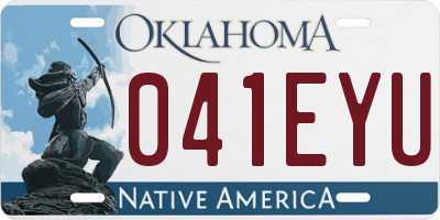 OK license plate 041EYU