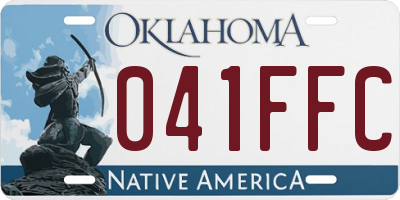 OK license plate 041FFC