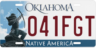 OK license plate 041FGT