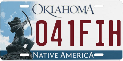 OK license plate 041FIH