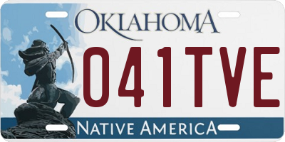 OK license plate 041TVE