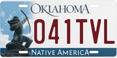 OK license plate 041TVL