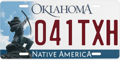 OK license plate 041TXH