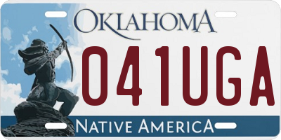 OK license plate 041UGA
