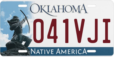OK license plate 041VJI