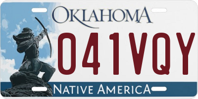 OK license plate 041VQY