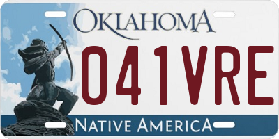 OK license plate 041VRE