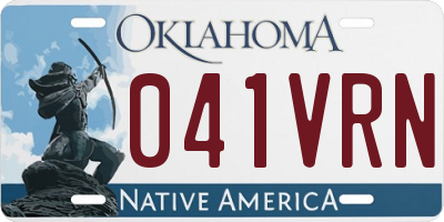 OK license plate 041VRN