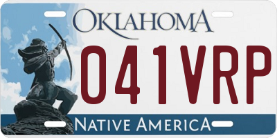 OK license plate 041VRP