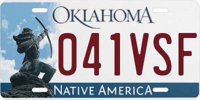 OK license plate 041VSF