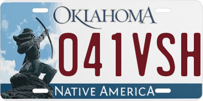 OK license plate 041VSH