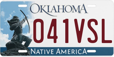 OK license plate 041VSL