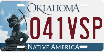 OK license plate 041VSP
