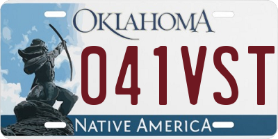 OK license plate 041VST