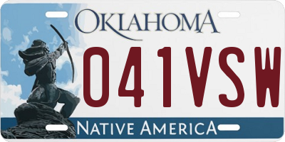 OK license plate 041VSW