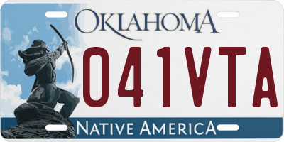 OK license plate 041VTA