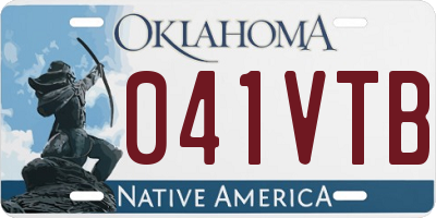 OK license plate 041VTB