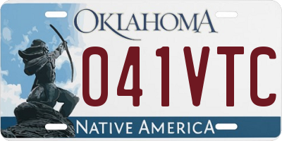 OK license plate 041VTC