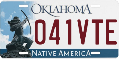 OK license plate 041VTE
