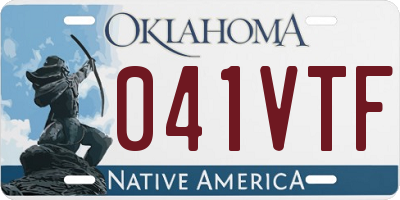 OK license plate 041VTF