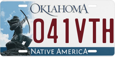 OK license plate 041VTH