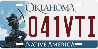 OK license plate 041VTI