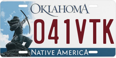 OK license plate 041VTK