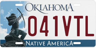 OK license plate 041VTL