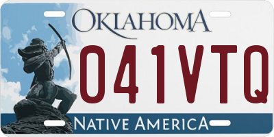 OK license plate 041VTQ