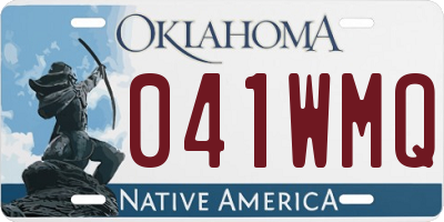 OK license plate 041WMQ
